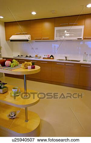Modern kitchen View Large Photo Image Stock Photo - Modern kitchen. Fotosearch