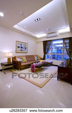 Modern style living room View Large Photo Image Stock Photo - Modern style living room. Fotosearch