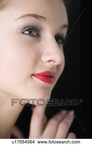 Portrait of teenage girl with makeup View Large Photo Image Picture - Portrait of teenage girl with makeup. Fotosearch