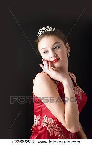 Studio shot of beautiful teenage girl View Large Photo Image Stock Image - Studio shot of beautiful teenage girl. Fotosearch