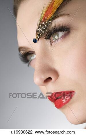 Studio shot of teenage girl with makeup View Large Photo Image Stock Image - Studio shot of teenage girl with makeup. Fotosearch