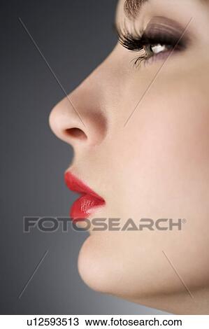 Studio shot of teenage girl's face, side view View Large Photo Image Stock Image - Studio shot of teenage girl's face, side view. Fotosearch