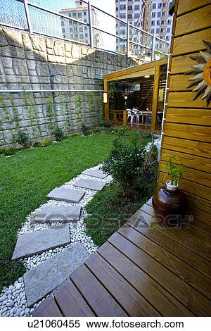 Front yard and footpath View Large Photo Image Stock Photography - Front yard and footpath. Fotosearch