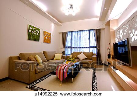Living room interior View Large Photo Image Stock Photography - Living room interior. Fotosearch