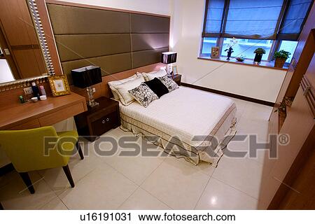 Stock Image - Modern style bedroom. Fotosearch