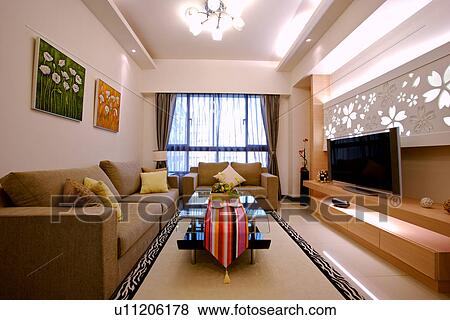 Stock Photo - Modern style living room. Fotosearch