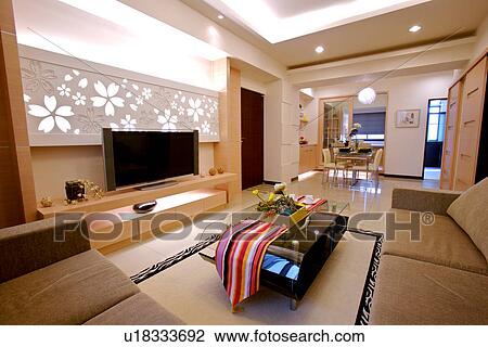 View of a contemporary living room and dinning room View Large Photo Image Stock Image - View of a contemporary living room and dinning room. Fotosearch