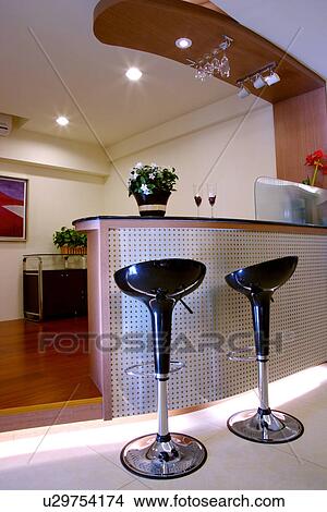 View of a contemporary room View Large Photo Image Picture - View of a contemporary room. Fotosearch