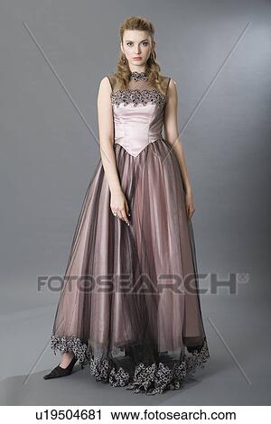 Teenage girl in evening gown View Large Photo Image Stock Image - Teenage girl in evening gown. Fotosearch