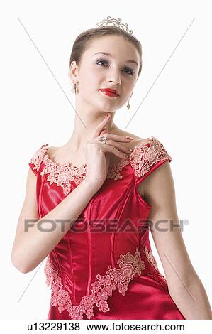 Teenage girl in formal dress View Large Photo Image Stock Photo - Teenage girl in formal dress. Fotosearch