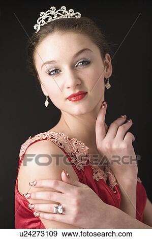 Stock Photo - Teenage girl wearing jewelries. Fotosearch