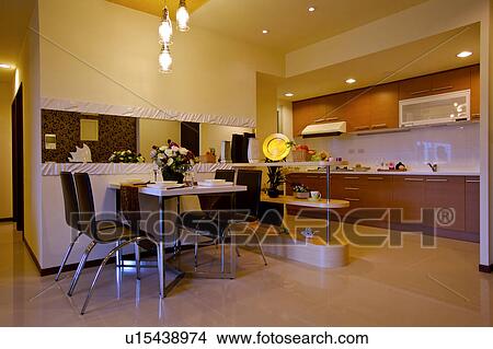 Picture - Dinning room and kitchen. Fotosearch