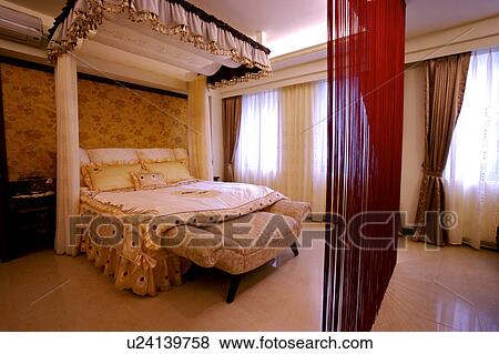 Stock Photo - Large modern bedroom. Fotosearch
