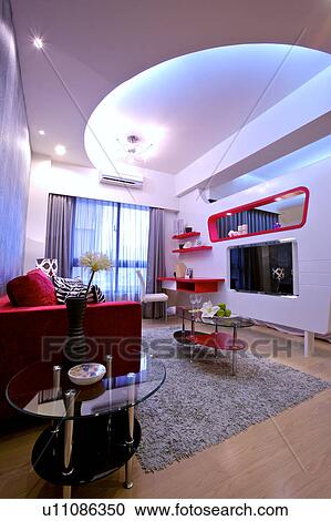 Modern style living room View Large Photo Image Stock Image - Modern style living room. Fotosearch