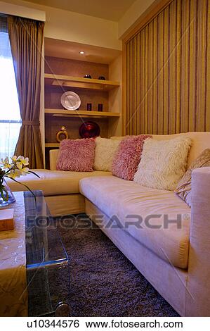 Sofa and coffee table in living room View Large Photo Image Stock Photograph - Sofa and coffee table in living room. Fotosearch
