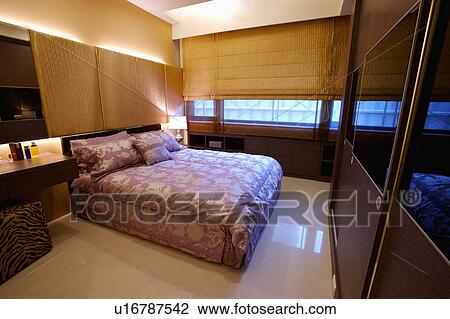 Bedroom of modern style View Large Photo Image Stock Image - Bedroom of modern style. Fotosearch
