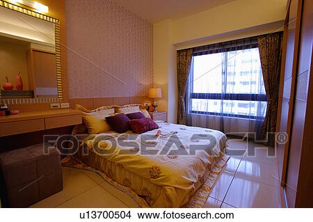 Picture - Home interior of bedroom with modern style. Fotosearch