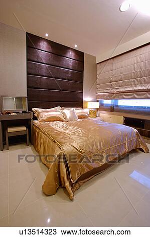 Stock Image - Home interior of bedroom with modern style. Fotosearch