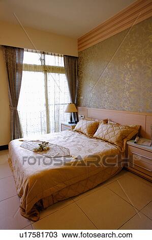 Home interior of bedroom with modern style View Large Photo Image Stock Image - Home interior of bedroom with modern style. Fotosearch