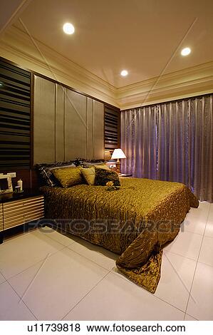 Home interior of bedroom with modern style View Large Photo Image Stock Photo - Home interior of bedroom with modern style. Fotosearch