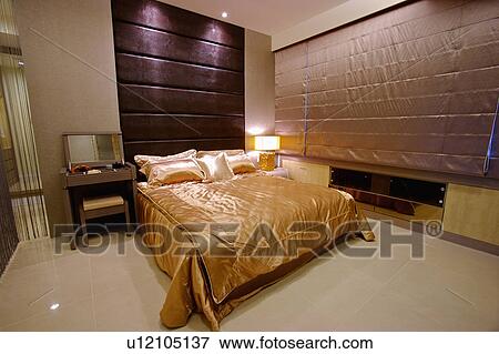 Home interior of bedroom with modern style View Large Photo Image Stock Photo - Home interior of bedroom with modern style. Fotosearch