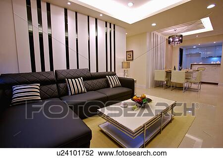 Home interior of living room and dining room with modern style View Large Photo Image Stock Image - Home interior of living room and dining room with modern style. Fotosearch