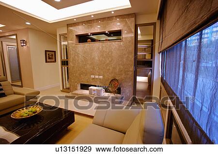 Home interior of living room with modern style View Large Photo Image Stock Photo - Home interior of living room with modern style. Fotosearch