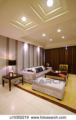 Stock Photo - Home interior of living room with modern style. Fotosearch