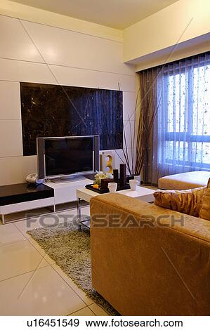 Stock Photo - Home interior of living room with modern style. Fotosearch