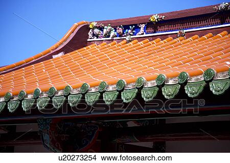 Chinese traditional roof against blue sky View Large Photo Image Picture - Chinese traditional roof against blue sky. Fotosearch