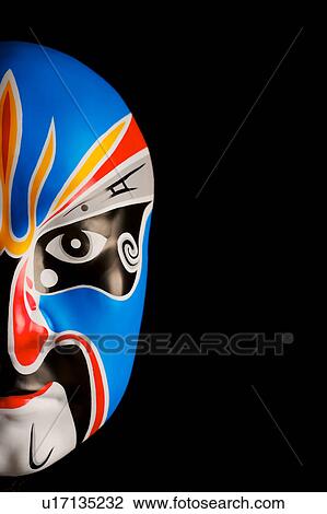 Close-up of Chinese mask View Large Photo Image Stock Image - Close-up of Chinese mask. Fotosearch
