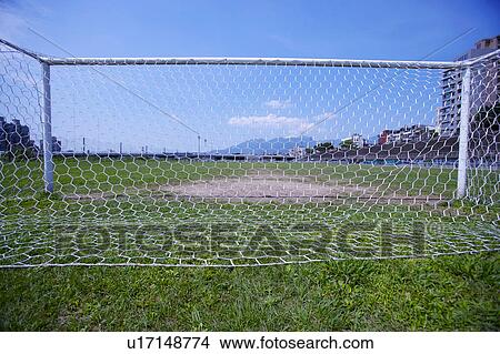 Soccer goal, close up View Large Photo Image Picture - Soccer goal, close up. Fotosearch