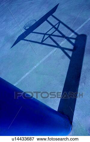 Stock Photo - Basketball hoop's shadow. Fotosearch