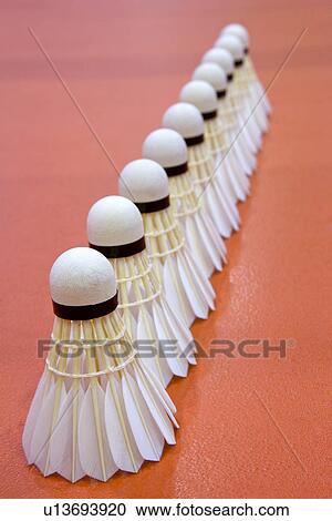 Shuttlecocks in a row View Large Photo Image Stock Image - Shuttlecocks in a row. Fotosearch