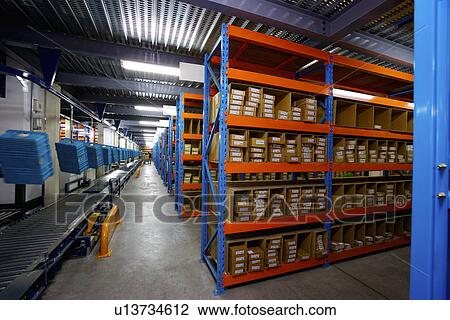 Interior view of warehouse View Large Photo Image Stock Image - Interior view of warehouse. Fotosearch