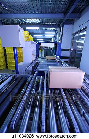 Stock Photograph - Interior view of warehouse. Fotosearch