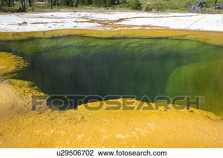 Emerald Pool, Black Sand Basin, Yellowstone National Park, UNESCO World Heritage Site, Wyoming, United States of America, North America View Large Photo Image Stock Image - Emerald Pool, Black Sand Basin, Yellowstone National Park, UNESCO World Heritage Site, Wyoming, United States of America, North America. Fotosearch