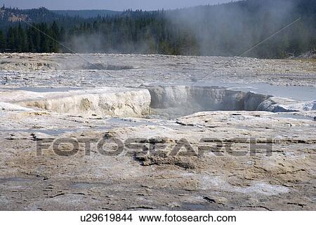 Picture - Fountain Geyser, Yellowstone National Park, Wyoming, USA. Fotosearch