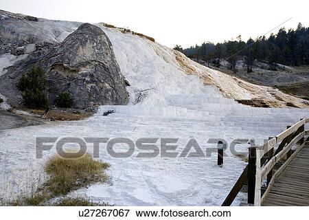 Mammoth Hot Spring, Yellowstone National Park, Wyoming, USA View Large Photo Image Stock Photo - Mammoth Hot Spring, Yellowstone National Park, Wyoming, USA. Fotosearch