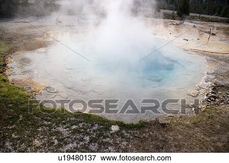 Stock Photo - Silex Spring, Yellowstone National Park, Wyoming, USA. Fotosearch