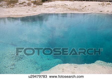 USA, Wyoming, West Thumb Geyser Basin, Black Pool View Large Photo Image Stock Image - USA, Wyoming, West Thumb Geyser Basin, Black Pool. Fotosearch