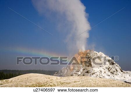 Stock Photo - White Dome Geyser, Yellowstone National Park. Fotosearch