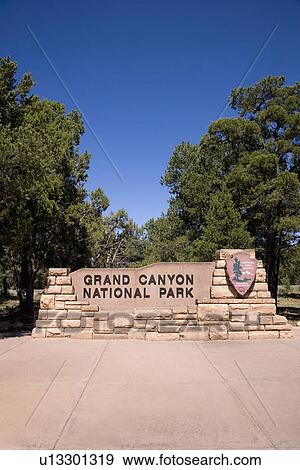 Sign ' Grand Canyon National Park' View Large Photo Image Stock Photo - Sign ' Grand Canyon National Park'. Fotosearch