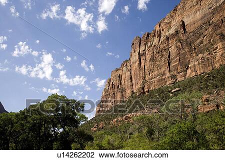 Stock Image - Zion Canyon National Park, UT, USA. Fotosearch