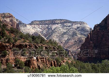 Stock Image - Zion Canyon National Park, UT, USA. Fotosearch