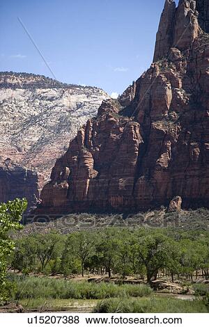 Stock Photo - Zion Canyon National Park, UT, USA. Fotosearch