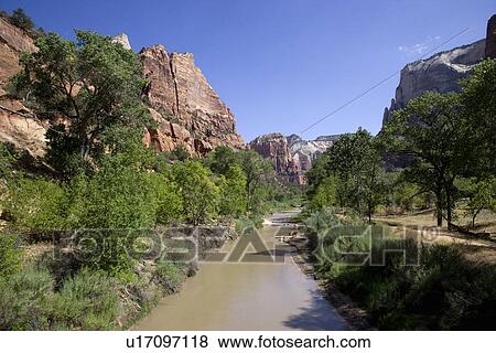 Stock Photo - Zion Canyon National Park, UT, USA. Fotosearch