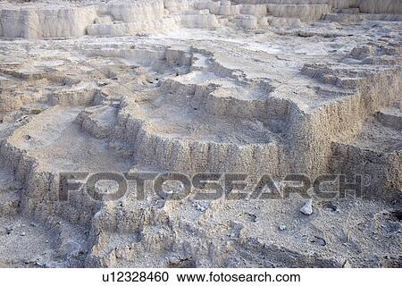 Stock Image - Mammoth Hot Spring, Yellowstone National Park, Wyoming, USA. Fotosearch