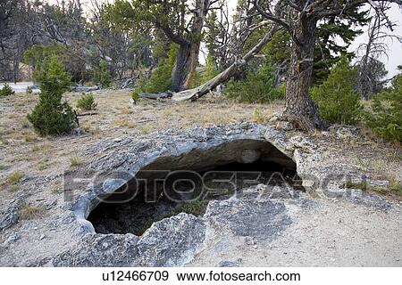 Stock Photo - Mammoth Hot Spring, Yellowstone National Park, Wyoming, USA. Fotosearch