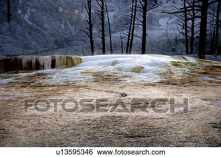Mammoth Hot Spring, Yellowstone National Park, Wyoming, USA View Large Photo Image Stock Photograph - Mammoth Hot Spring, Yellowstone National Park, Wyoming, USA. Fotosearch